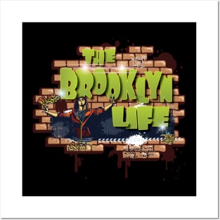 The Brooklyn Life New York Grafitti Style Backdrop - Brooklyn Strong, - Music BKLYN NY - Posters and Art